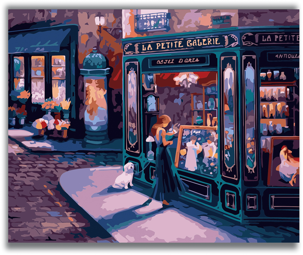 A Parisian Evening at the Gallery - Paint by Numbers