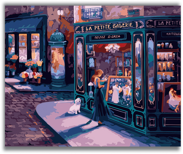 A Parisian Evening at the Gallery - Paint by Numbers