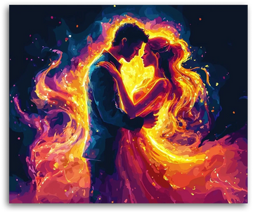 A Flaming Embrace - Paint by Numbers