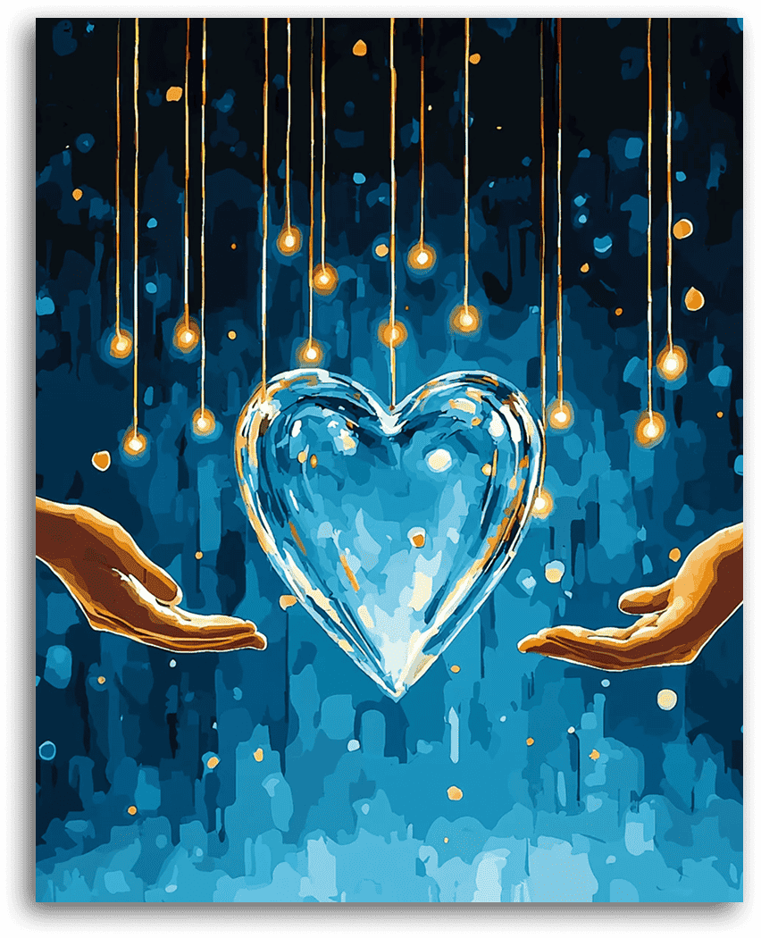 A Heart of Crystal Light - Paint by Numbers