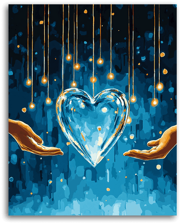 A Heart of Crystal Light - Paint by Numbers
