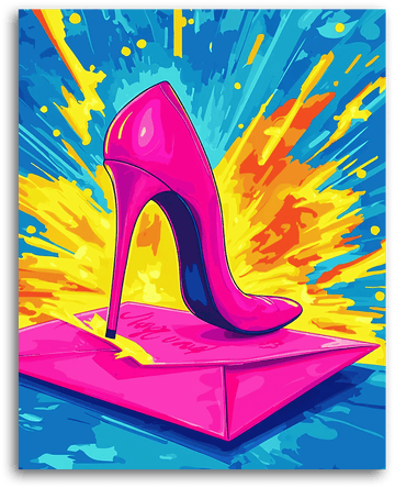 A High Heel and an Envelope - Paint by Numbers
