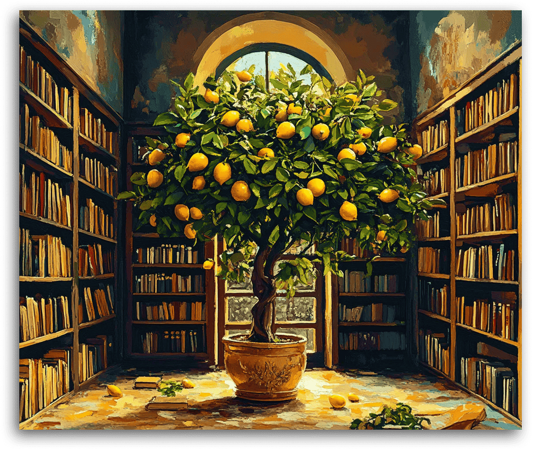 A Library Lemon Tree - Paint by Numbers