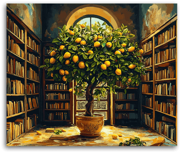 A Library Lemon Tree - Paint by Numbers