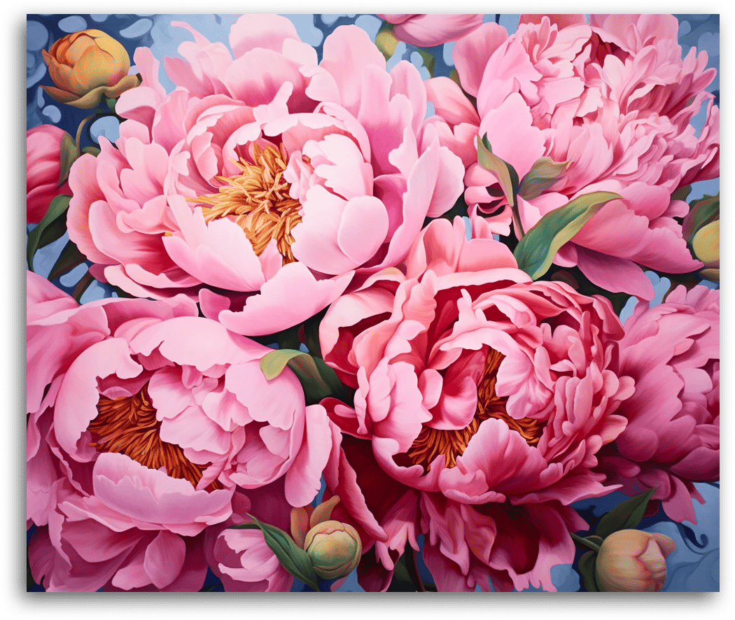 A Lush Bouquet of Peonies - Paint by Numbers