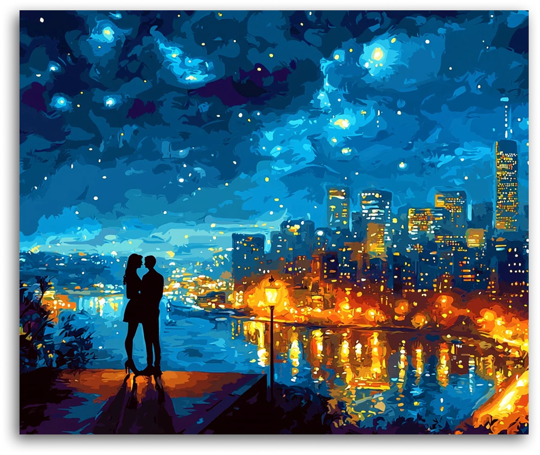 A Night of City Lights - Paint by Numbers