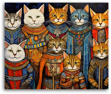 A Regal Feline Gathering - Paint by Numbers