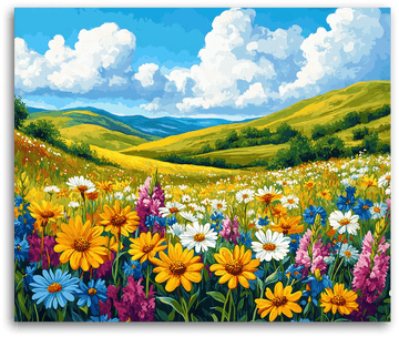 A Summer Wildflower Meadow - Paint by Numbers
