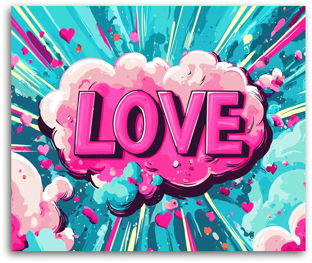 Glistening Love Heart - Paint by Numbers