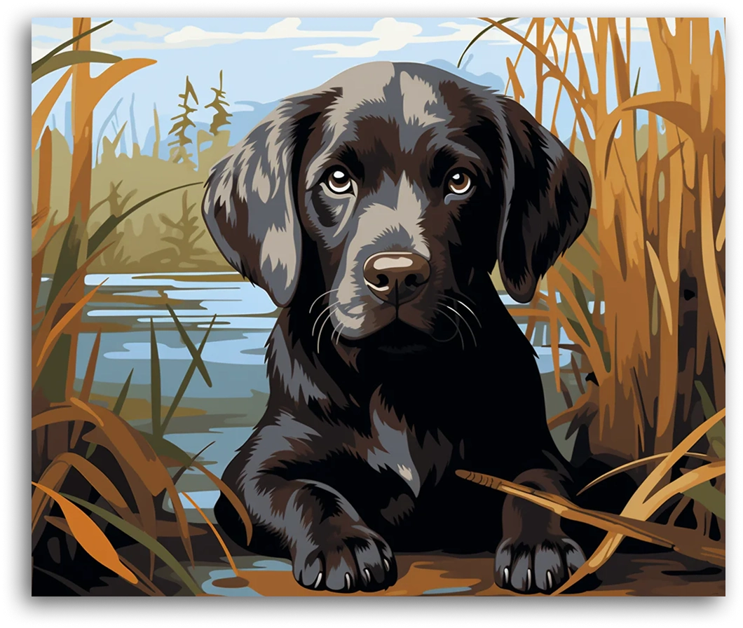 Labrador by the Lakeside - Paint by Numbers