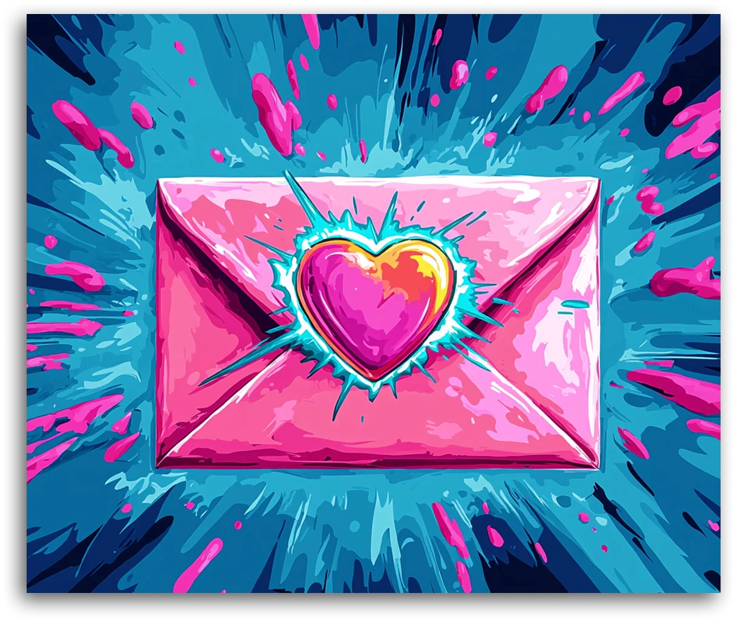 Love Letter Explosion - Paint by Numbers