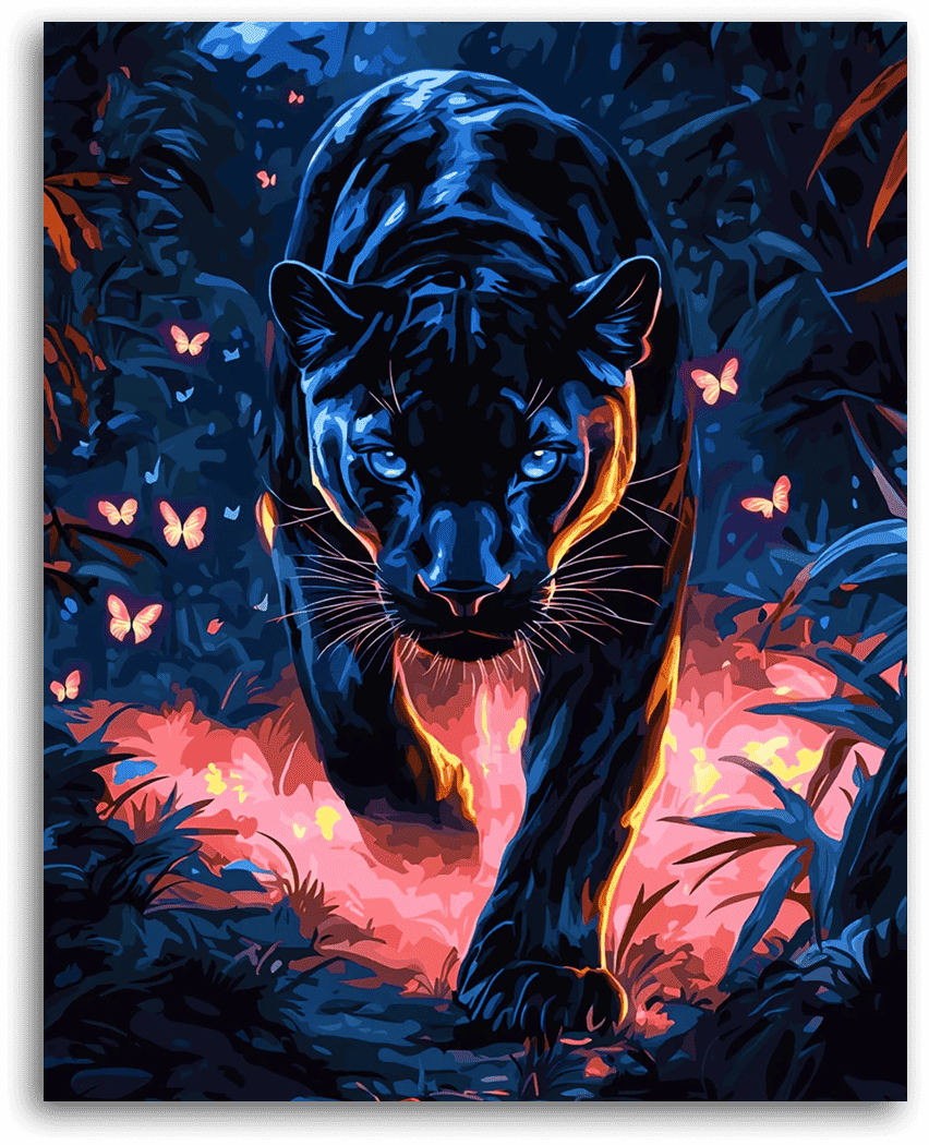 Panther in the Night - Paint by Numbers