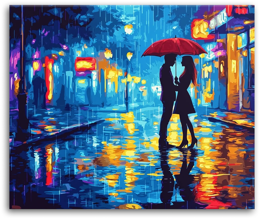 Rainy Night Romance - Paint by Numbers